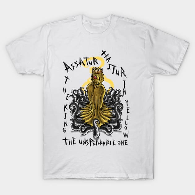 Summon the Madness: Hastur The King in Yellow Design T-Shirt by Holymayo Tee